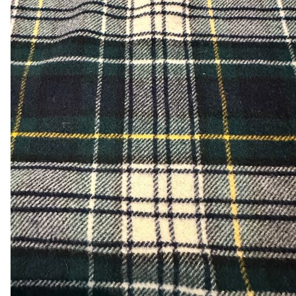 Faconnable Men’s Vintage Wool Blend Plaid Collared Pullover Sweater Blue Large - Picture 4 of 11